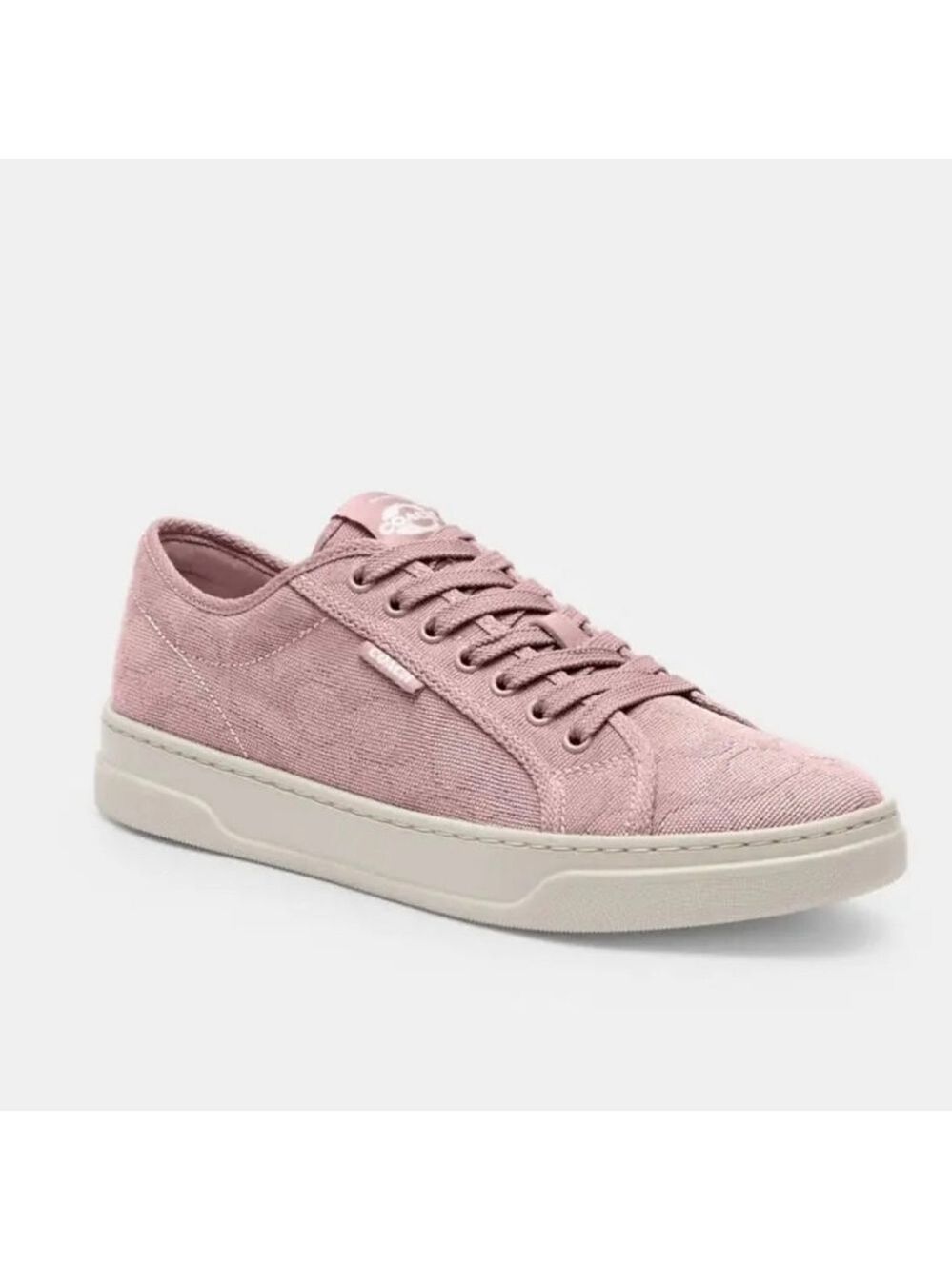 NEW Coach Canvas Sneaker Pink Signature Print CAS55 Size 6.5B NIB